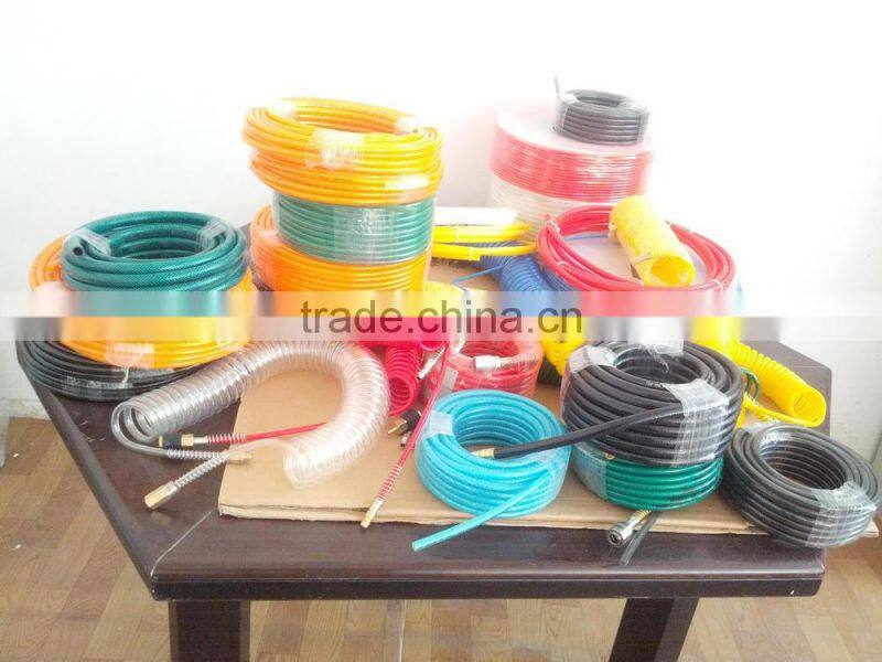 Jinrui pu braided tube with coupler 10mm*6.5mm tear strength perfect 15m orange used for industry for tpu braided tube