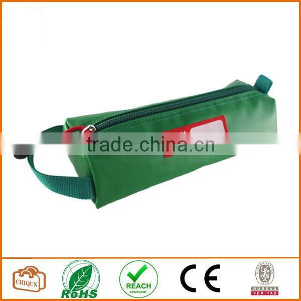 Tarpaulin Name Tag Small Pencil Case Pouch (Green)