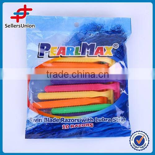 10PCS SWEDEN STAINLESS STEEL TRIPLE BLADE RAZOR WITH RUBBER HANDLE