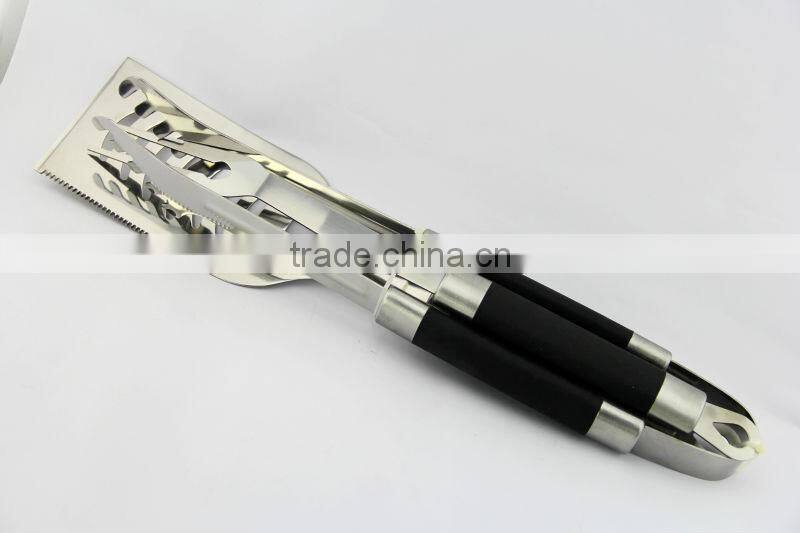 Outdoor living cooking ware Perfect nonslip TPR hand stainless steel 18inch grill accessories