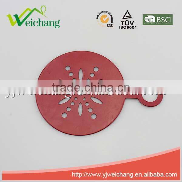 WCTS423 Durable 18/0 powder coating Cappuccino Coffee Art Template coffee stencils snowflake shape coffee stencil, food grade