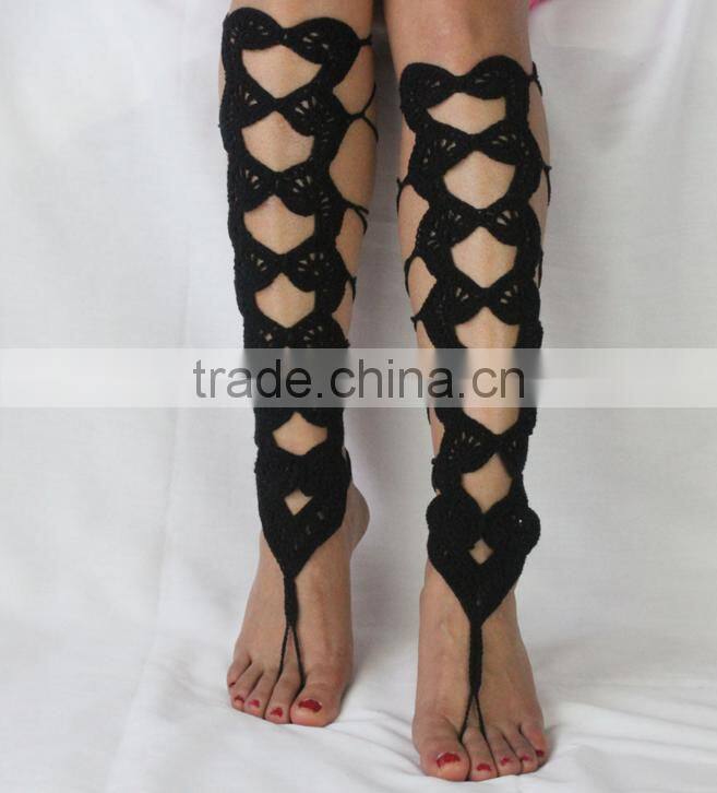 Crochet Cotton Barefoot Sandals Foot Anklet Bracelet Ankle Chain Beach,Barefoot Gladiators Sandals