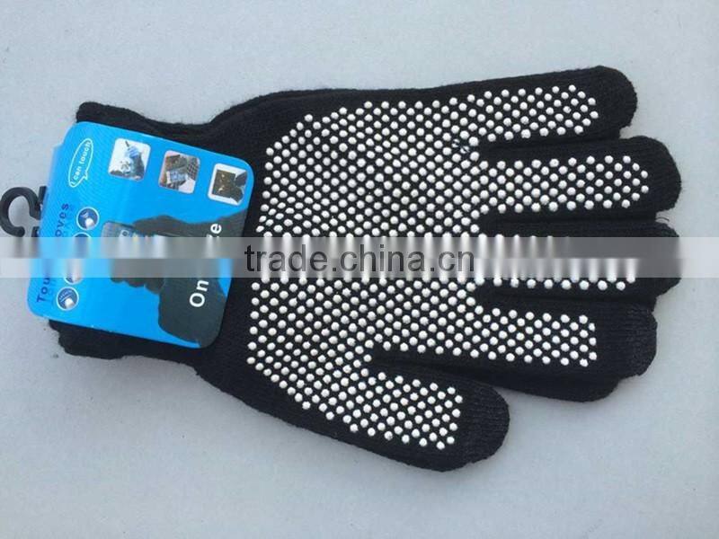 customize any colors printing 3 fingers touch screen gloves