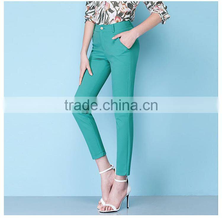 Summer 2017 new thin nine point pants, women casual small feet pencil trousers, sample can be customized