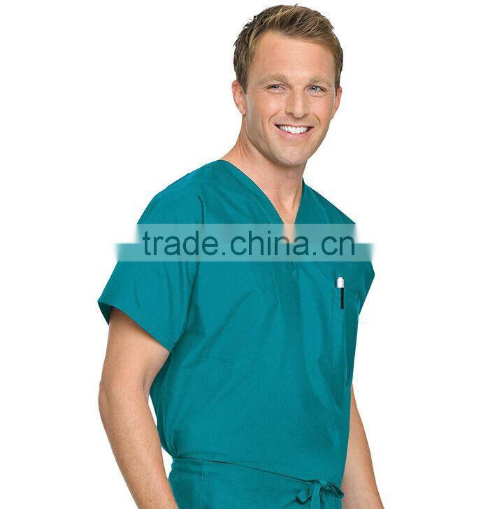 Wholesale Custom Made V-neck Scrub Top And Pants For Docter Wear BSOP-6517