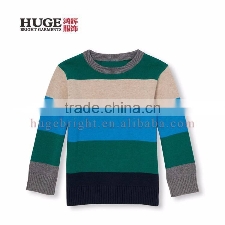 Allover Large Multicolored Stripes Handmade Baby Sweater