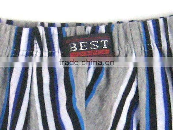 Fashion geometry stripe men underwear high quality bamboo fiber men boxer briefs