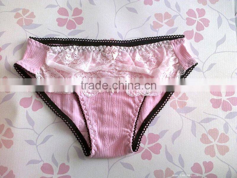 lace design girls underwear