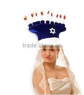 Happy Hanukkah Menorah Hat, menorah party hat