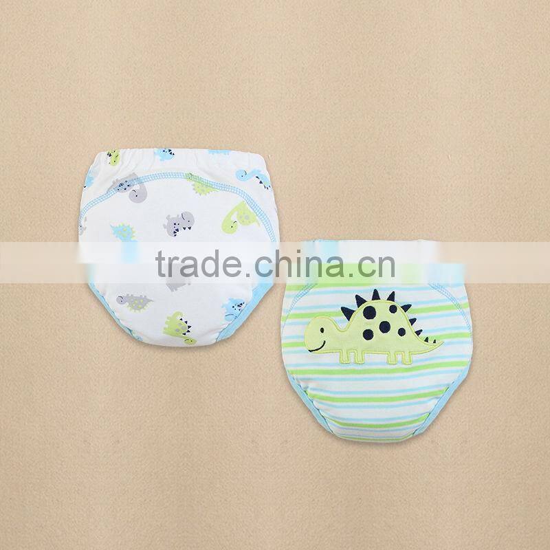 2014 baby clothing 100 cotton embroider training pants diaper
