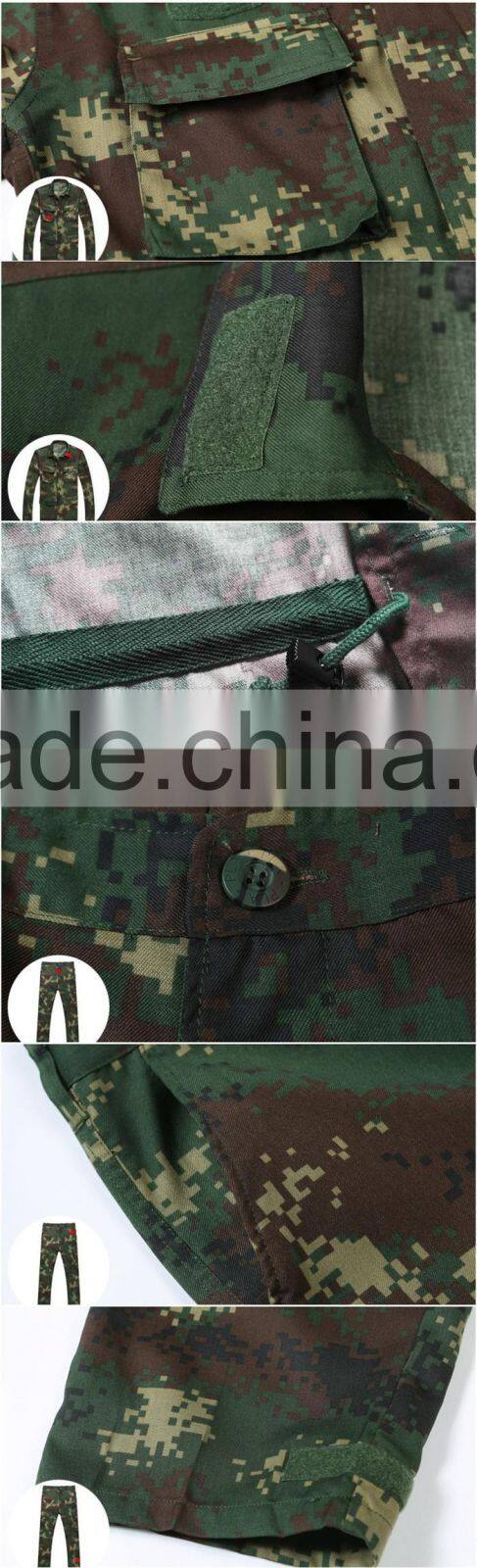 Tops Army Green BDU Winter Long Sleeve Digital Camouflage Military Uniform