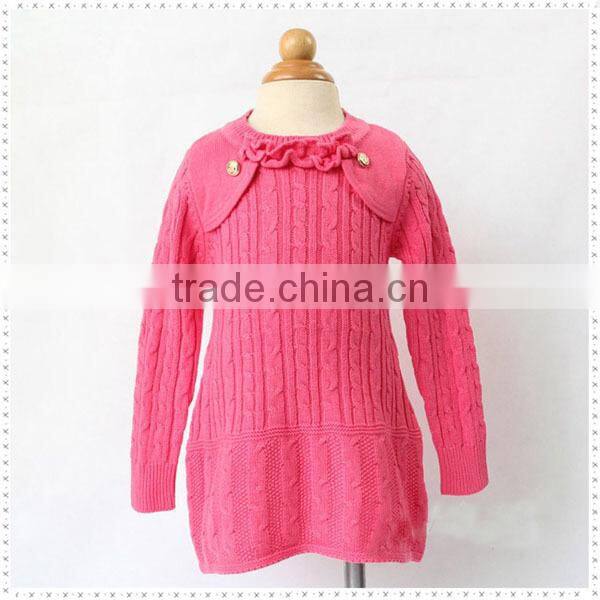 Long sleeve british sweater dress for baby girl