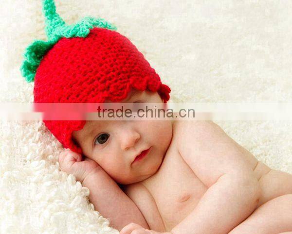 lovely wool hat crochet baby strawberry hat