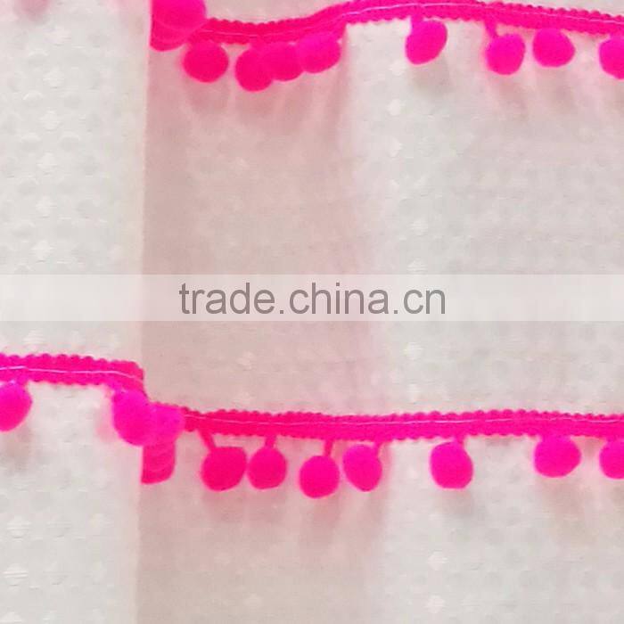 Hot Selling Wholesale 100% polyester Showerproof Curtains With Dyeing Tassel
