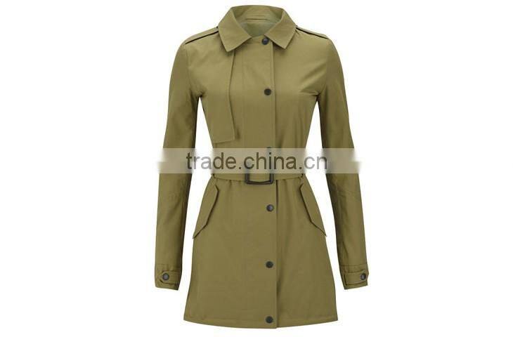 2016 women's fashion spring ventile cotton slim parka jackets women trench coat for wholesale clothing