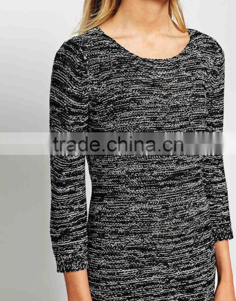 Only Spacedye Zip Front Jumper Dress