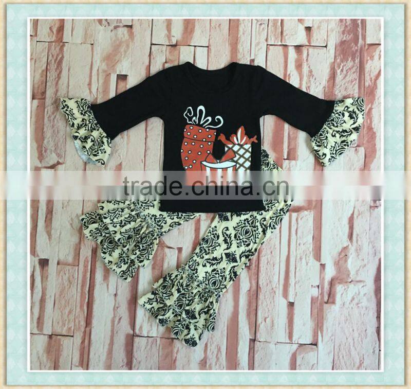 Baby wear bulk clothes write tops reindeer pants christmas wholesale fashion clothing 2017