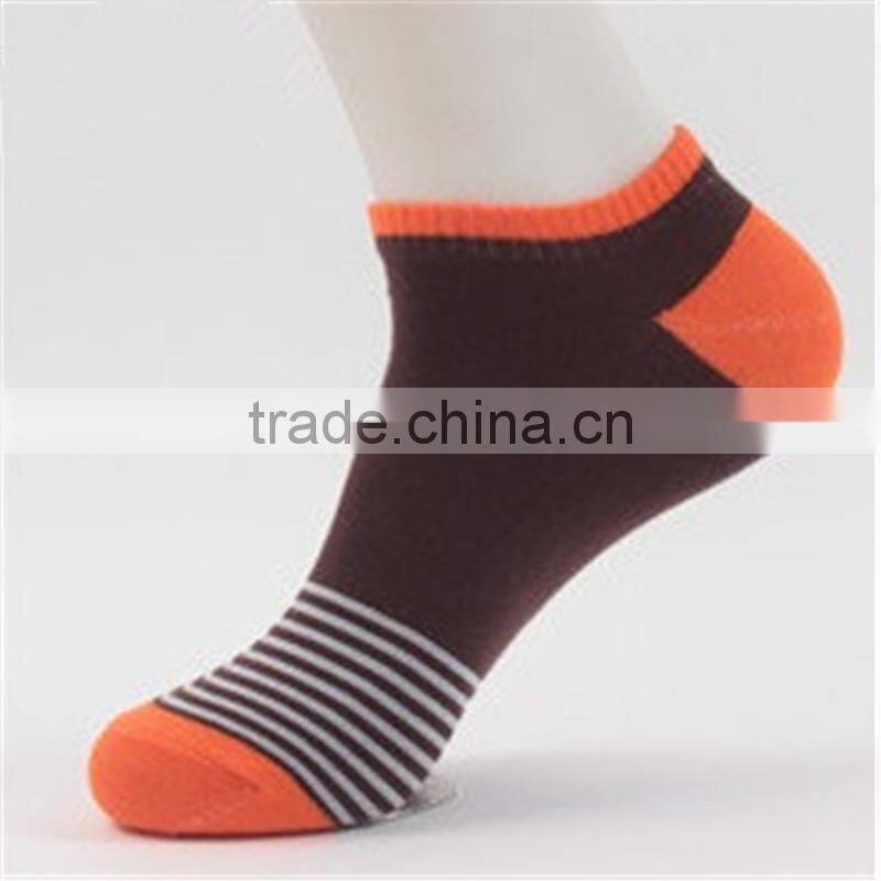 2015 New design man summer thin stripe boat socks