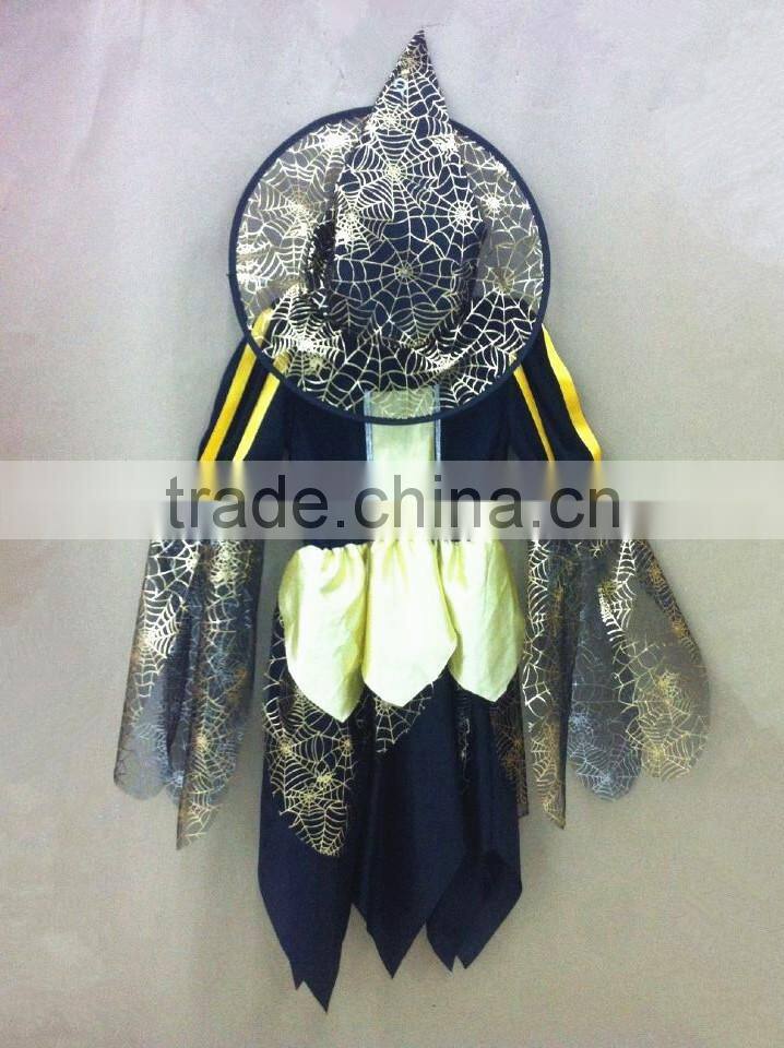 Halloween Cosplay Witch Child Costume/Dress With Hat