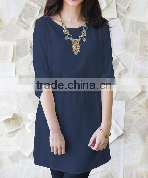 Women Clothes Fall Fashion 3/4 Sleeve Casual Party Clothes Slim Waist Ladies Dress For Wholesale 2017