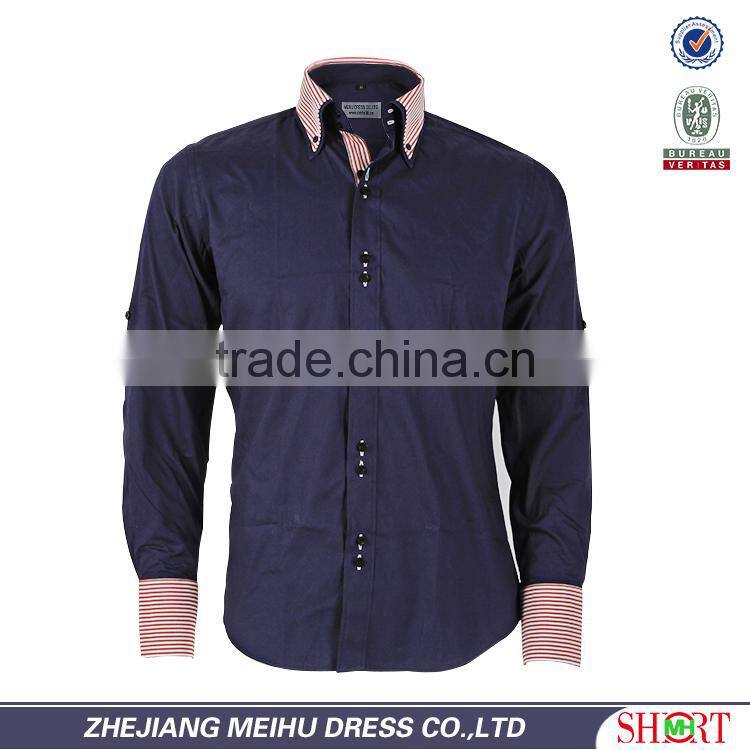 men shirts double collar business shirts for men 2017
