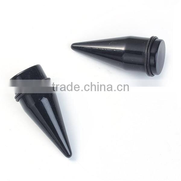 22mm Acrylic Ear Stretcher Expander Tapers Black Plugs Jewelry