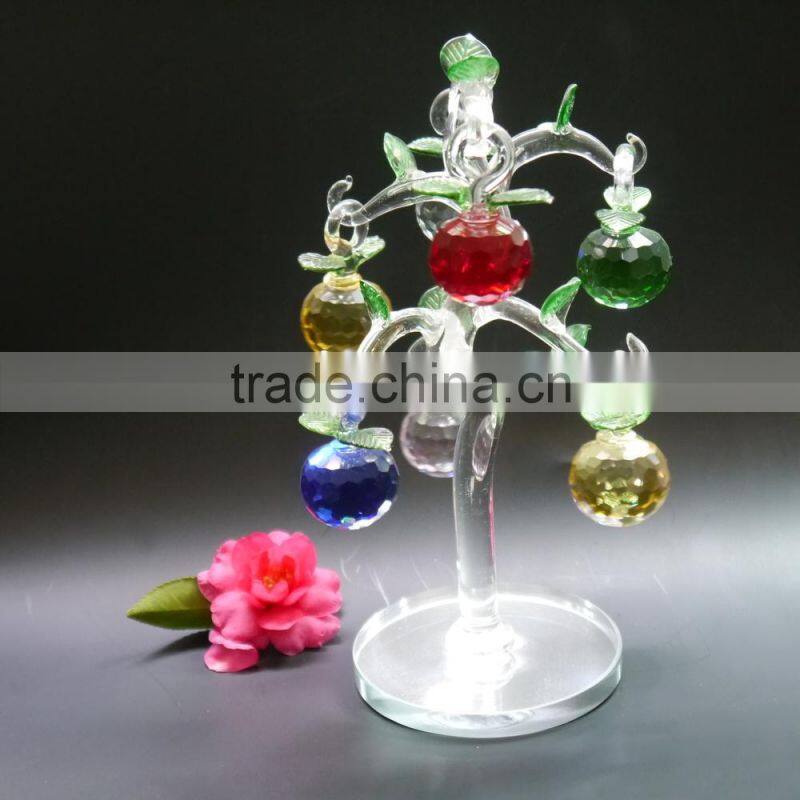 unique crystal apple model tree for wedding gift and home decoration