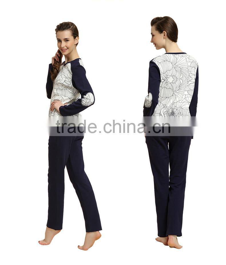 New Products Qianxiu Men Long Plain Fabric Cotton Popular Pajamas