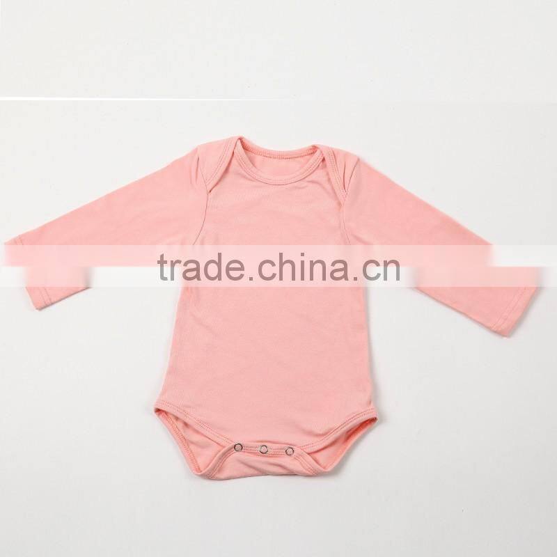 Baby long sleeve plain red baby bodysuit 100% cotton baby romper for winter