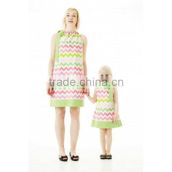 mother and daughter matching dresses strip adult girls frock