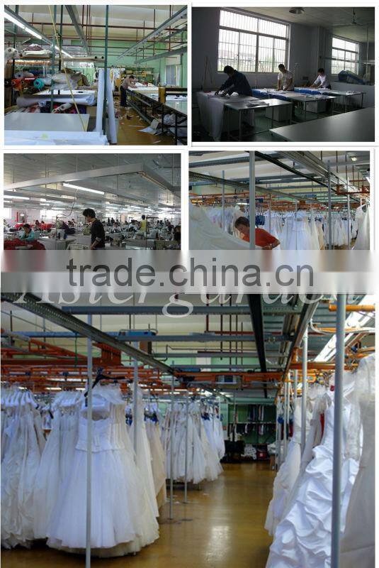 2017 layer bridal gowns A-line Strapless Chapel Train Organza Wedding Dress AS279