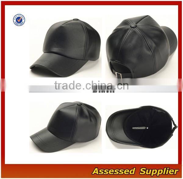 Custom high quality PU leather blank snapback cap dad hat cool baseball hat for men&women
