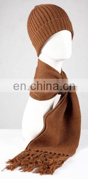 NEW SUPER FINE ACRYLIC BEANIE SKULL SKI HAT & SCARF