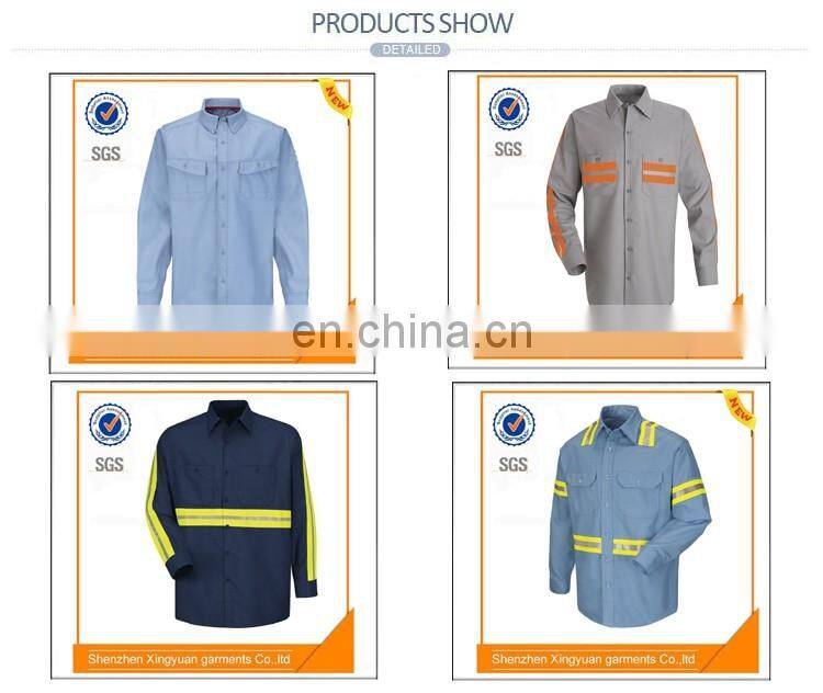 wholesale Aramid Nomex III fire retardant long sleeve shirts with reflector