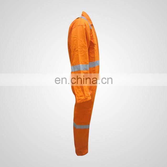 Orange 100%Cotton Used FR Fire retardant working clothing with reflector in protective safe workwears