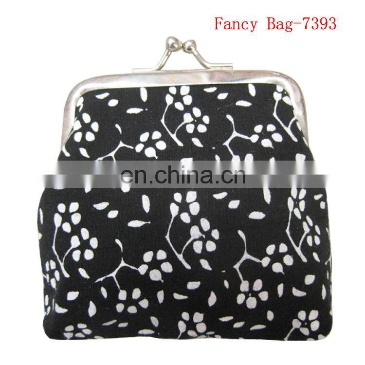 Cute girls flower floral pattern clip change purse for kids gift
