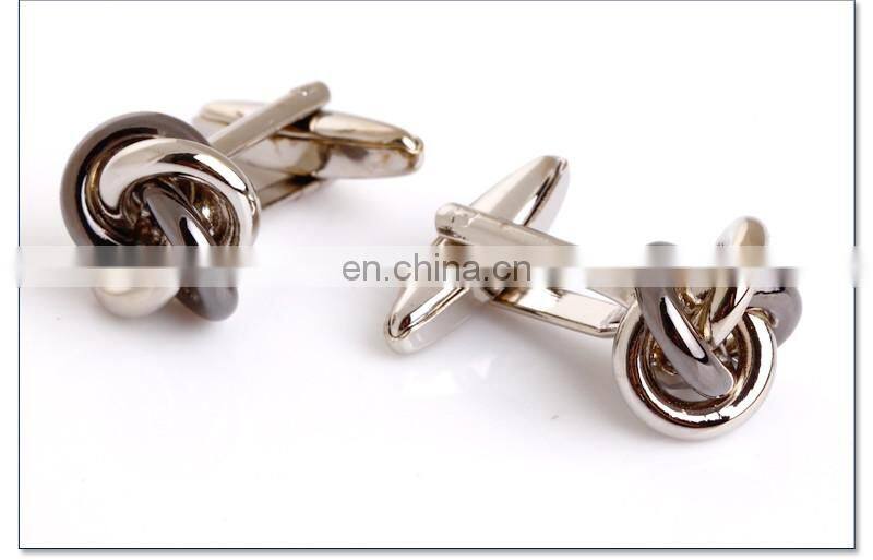 High Quality Silver Metal Knot Cufflinks