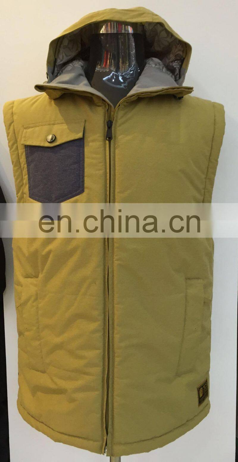 Men casual sleeveless jacket cotton winter jacket sleeveless hoodie vest