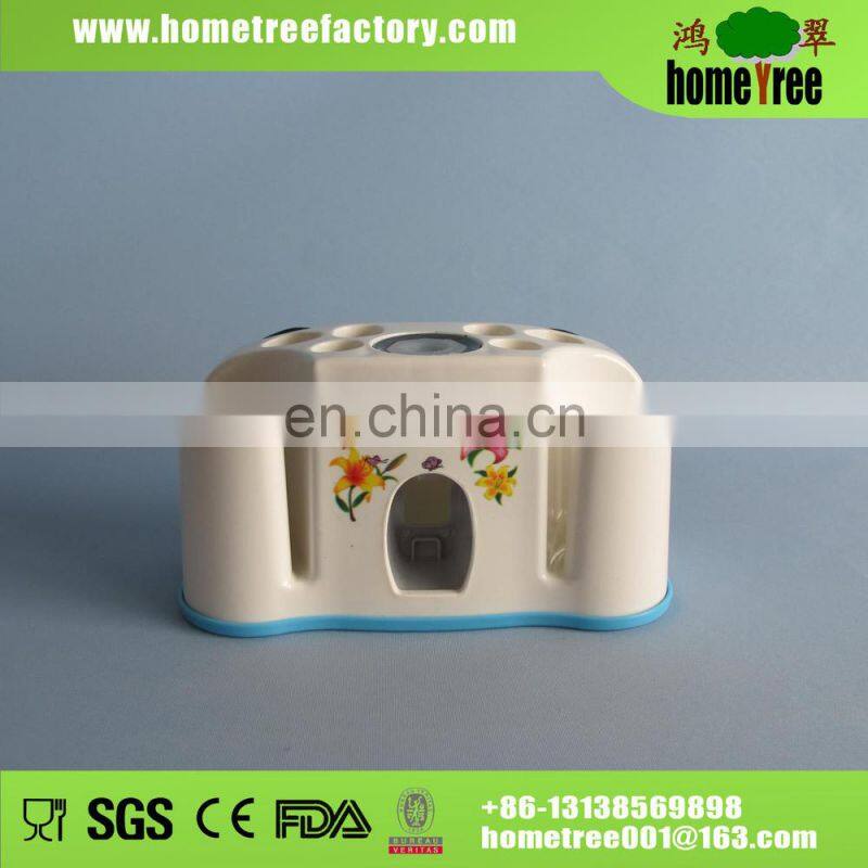5 Person Family Plastic Oblong Toothbrush Holder With Suction Cup/Toothpaste Holder