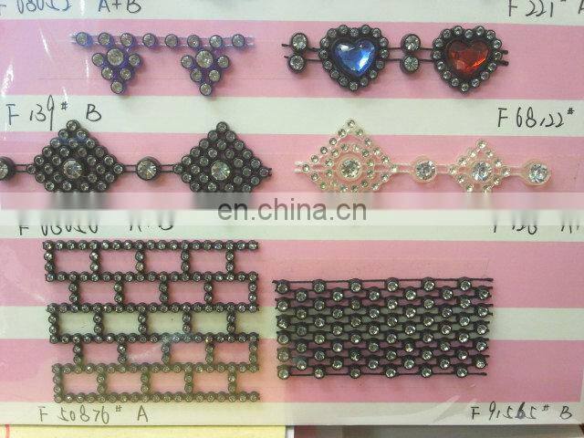 SS8 Plastic ab crystal rhinestone trimming for garments