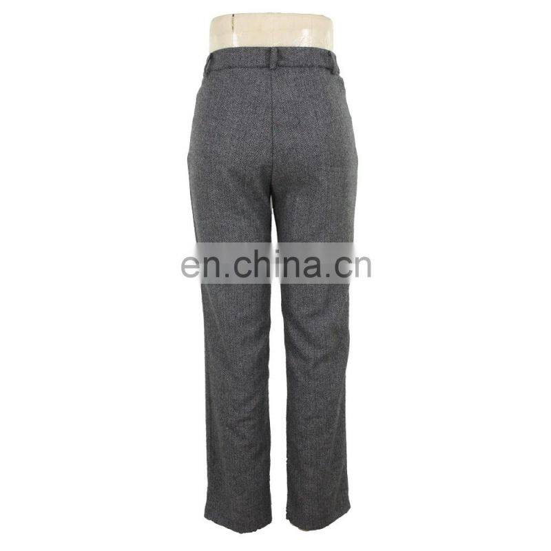 Herringbone Old women Office Suite Trousers Guangzhou Factory