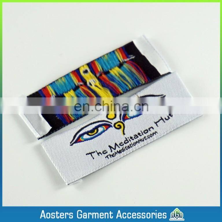 customized size center fold name tags for clothing