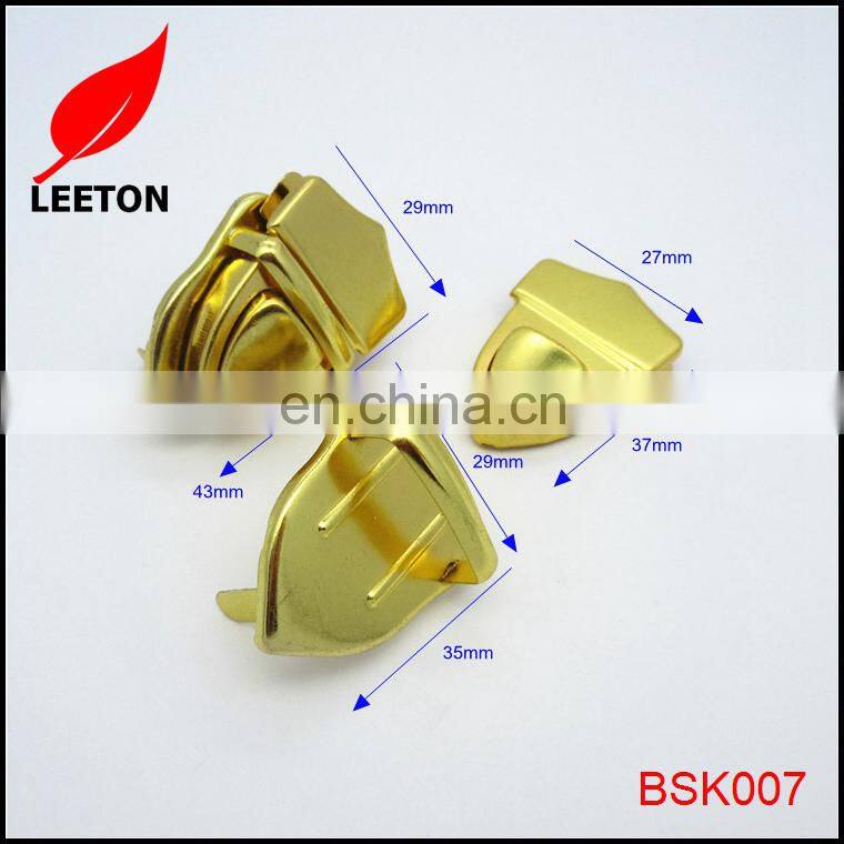 Metal gold leather bag lock