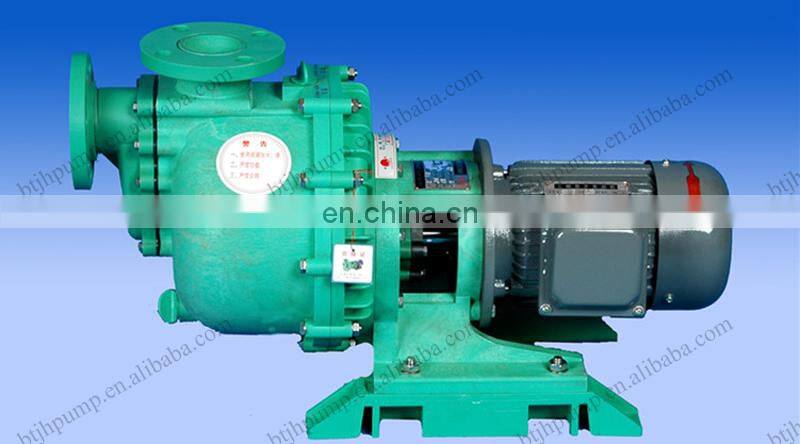 Corrosion resistant/acid proof self-priming plastic chemical pump
