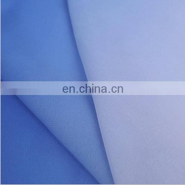 75D gradient 100% polyester chiffon fabric for dress/scarves