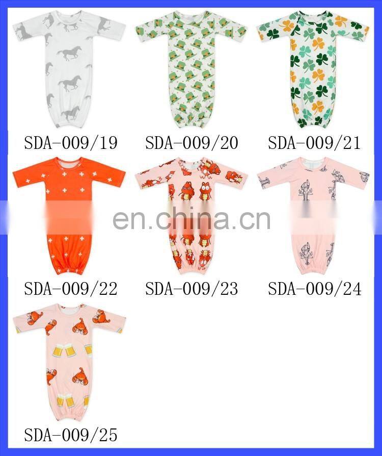 Toddler Adorable Many Colors Printed Wholesale Newborn Sleeping Bag Clothes Stylish Baby Girls Sleeping Gown