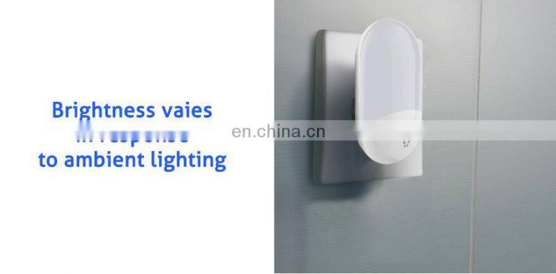 2019 amazon hot sale plug in 2 pcs for 1 pack Motion Activated warm white lighting led night light with light sensor