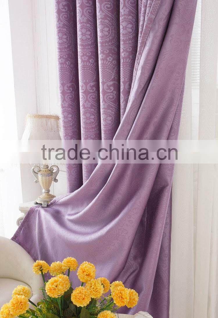Blackout Coated Fiber Polyester Blended Window Cotton Curtain for living room