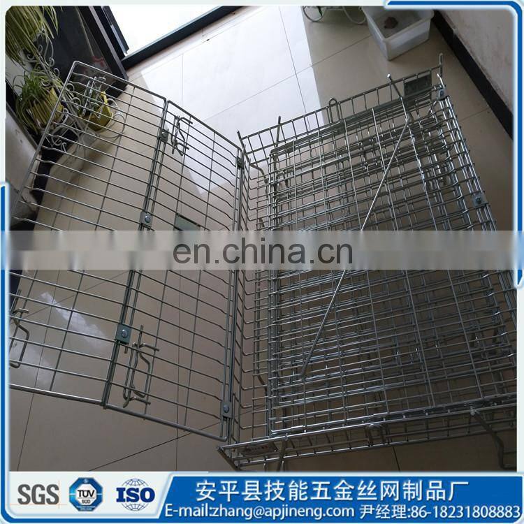 metal Turnover box ,stackable wire mesh container,metal wire mesh stacking basket