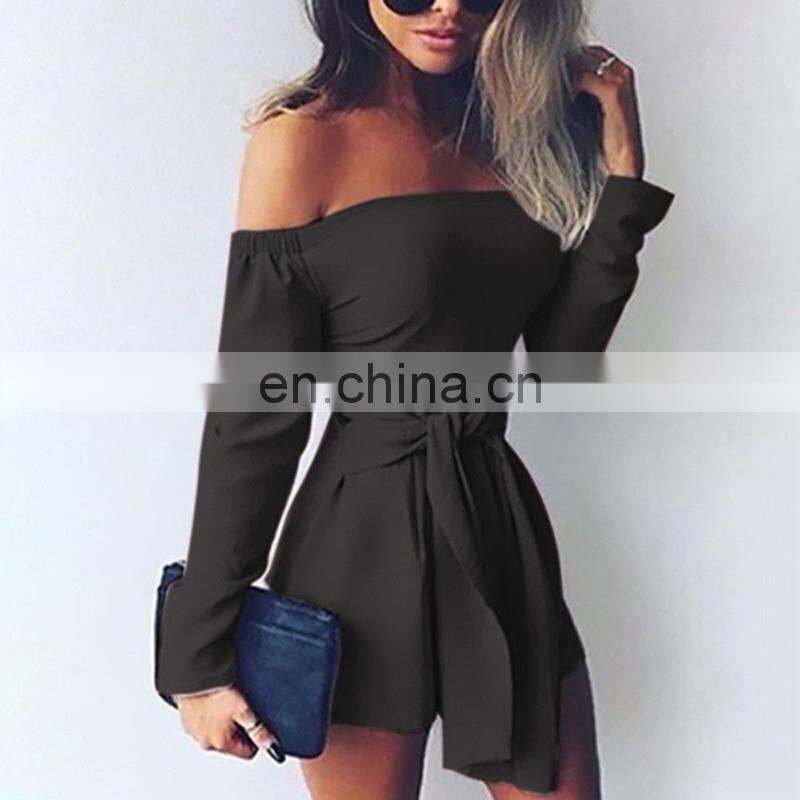 Spring and summer new fashion trend plus size jumpsuit one-shoulder waist waist women's clothing wholesale customization